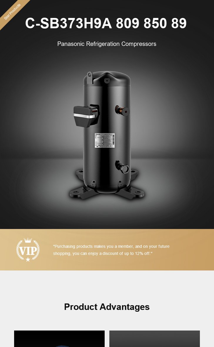 Panasonic Compressor C-SB373H9A 809 850 89, technical parameters pdf, structure diagram